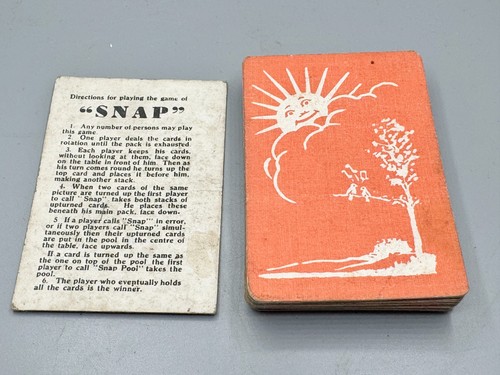 Vintage snap card game - card,