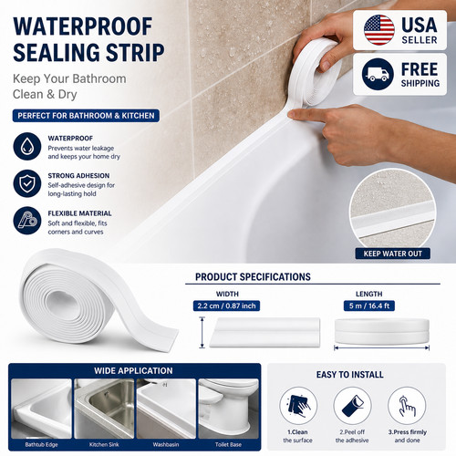 Shower water barrier - water, strip