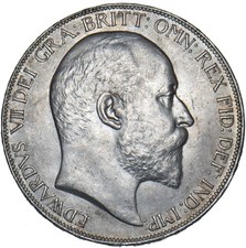 1902 Crown - Edward VII British Silver Coin - Superb