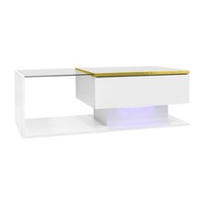 Coffee Table with LED Light &