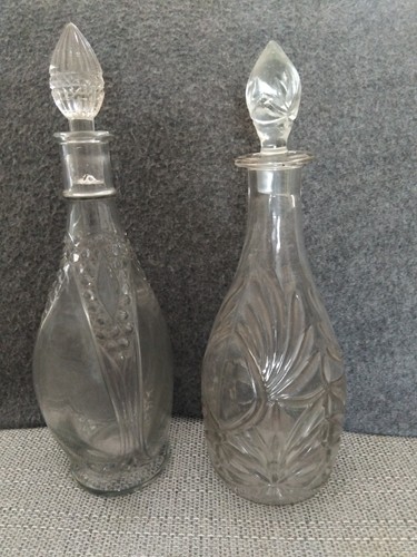 Pair vintage cut glass - vintage,