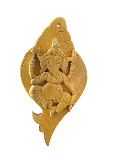 Handcrafted wooden ganesha - wooden,
