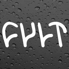 Cult bmx logo - bmx, white