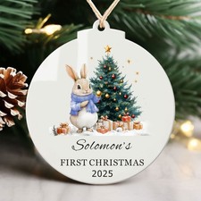 Personalised Baby's First Christmas Bauble Tree Ornaments Gift for Baby Girl Boy