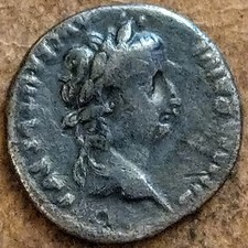 ROMAN COIN SILVER DENARIUS OF TIBERIUS TRIBUTE PENNY IN THE BIBLE SEPT 1.12