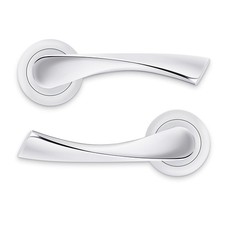 Probrico 4 Pairs Chrome Internal Door Handles, Marvel Lever on Rose RRP £34