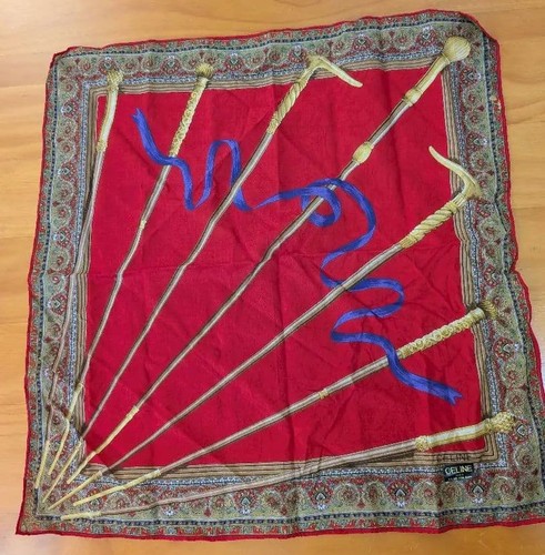 Celine silk scarf - scarf, cane