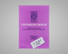 Original Vintage 1970s Interchic Berlin Fashion Fair Poster - A1 Size