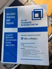 J DAY 10127 BELL & HOWELL Type 400 Electrophotographic Microfilm Printer Paper