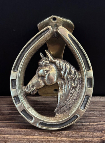 Vintage brass horse - vintage,