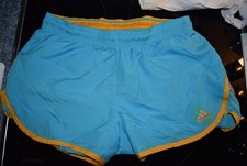 ADIDAS light split-side SHINY NYLON SPRINTER / BEACH SHORTS D4 S 30-32 in blue