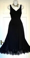NICHOLAS MILLINTON RICH BLACK EMPIRE LINE EVENING OCCASION PARTY DRESS SIZE 12
