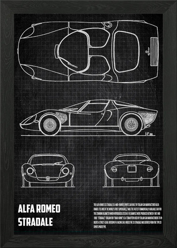 Alfa romeo stradale - alfa, framed