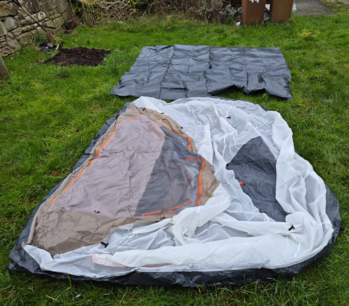Man camping tent with - camping,