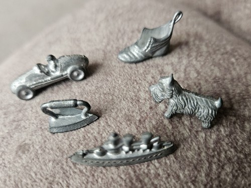 1970s monopoly play pieces - monopoly,