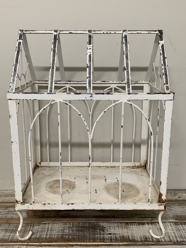 Vtg decorative wire bird cage - decorative,