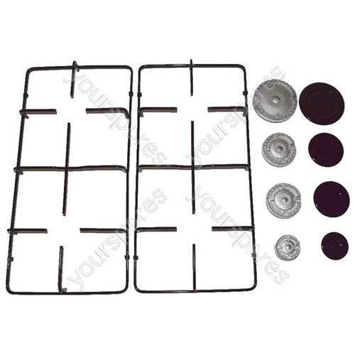 Cooker gas hob - hob, pan