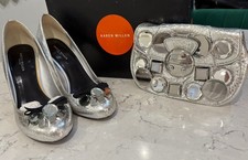 Matching Karen Millen Ladies Embellished Shoes and Clutch Bag