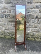 Antique oak cheval dressing - oak,