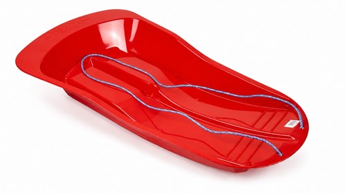Red plastic snow - red, sledge