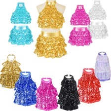 Girls Halter Shiny Skirts