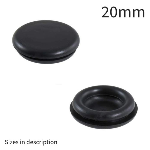 Black rubber blanking closed - rubber,