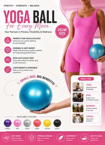 25cm mini yoga ball - mini, pilates