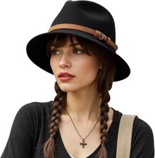 RUIXIA Classic Fedora Hat with