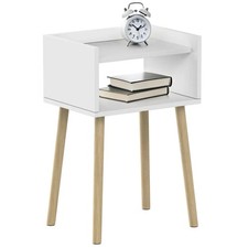 Wooden Bedside Table Bedroom Furniture Storage Nightstand Side Tables White