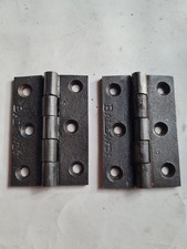 One Pair of old 3" baldwin Door hinges cast iron 200