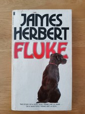 Fluke by James Herbert, an unread paperback book signed by author.