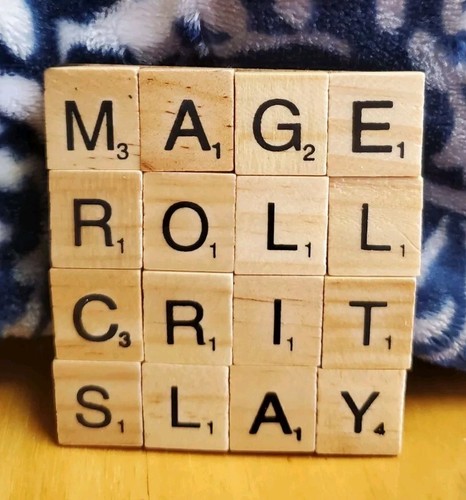 Dnd scrabble tile coasters - scrabble,