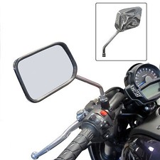 Universal  Motorcycle 10mm Handlebar Mirrors Square Chrome Pair