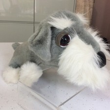 Artlist THE DOG Miniature Schnauzer Plush Dog Soft Toy Grey and White 30cm long