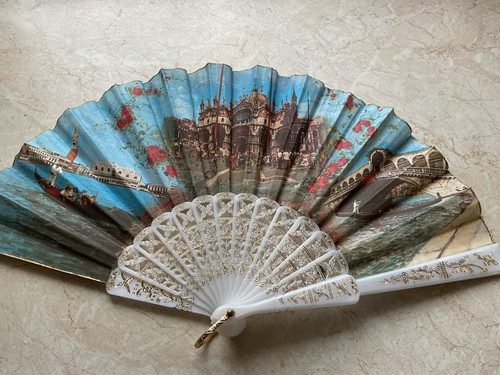 Vintage hand held fan - vintage, oriental