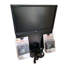 Pair of LG Flatron W1946S-BF 19 inch VGA 1366x768 Monitors with Cables, cctv