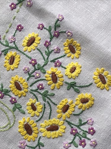 Vintage floral linen - vintage,