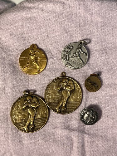 Vtg school sports medal lot - vtg,