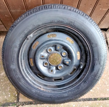 A Single Classic Rover Mini 12" Steel Wheel and Tyre
