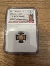 2022 jubilee Royal Mint Gold Proof Quarter Sovereign - PF69