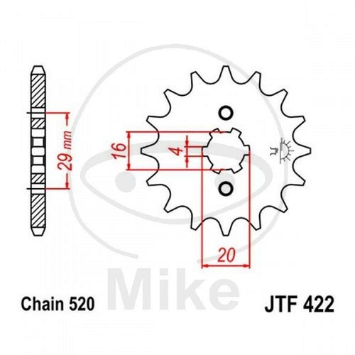 Sprocket teeth pitch 520 - 14,