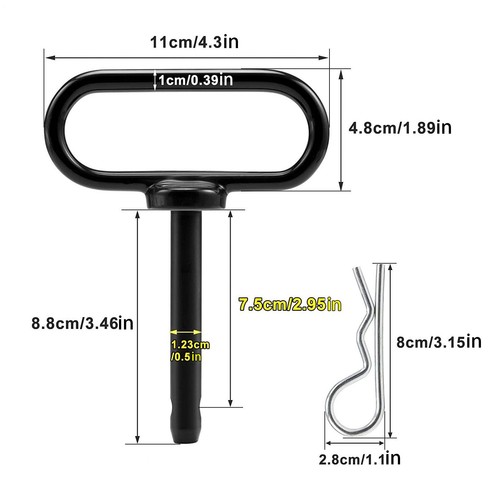 Lawn mower trailer hitch - lawn, pins