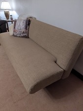 Bed Settee Hessian Coloured Fabric