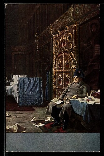 Postcard napoleon sitting - of,