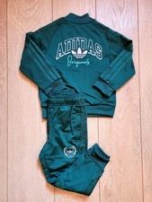 Infant Boys Girls  Adidas Tracksuit 4-8 Years Set Kids Junior Green 