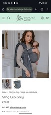 Storchen wiege Baby Sling 100% Cotton Oeke -tex Excellent Cond Diamond Pattern