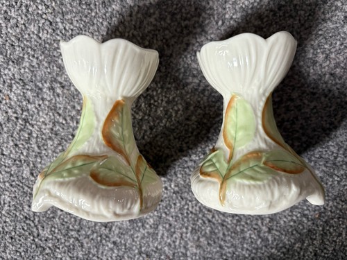 Pair belleek parian - pair, of