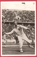 Berlin Olympic games 1936   in the javelin throwing Gold Medal Winner