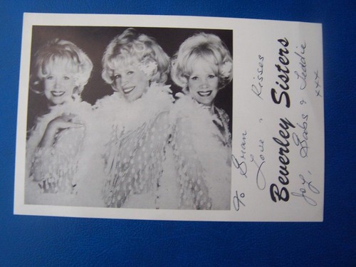Beverley sisters autograph - beverley,