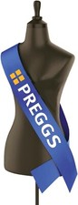 Preggs Royal Blue Sash - Novelty Funny Fun Mum To Be Baby Shower Boy Girl Mummy